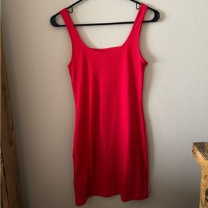 Red tight short dress